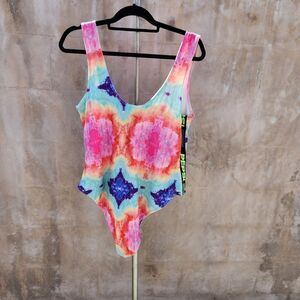 Forever 21 Plus Tie Dye Pepsi Bodysuit